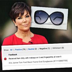Kris Jenner Lands Nasty Review On eBay: 'Received Item Dirty With Makeup On  It And Fingerprints All Over'