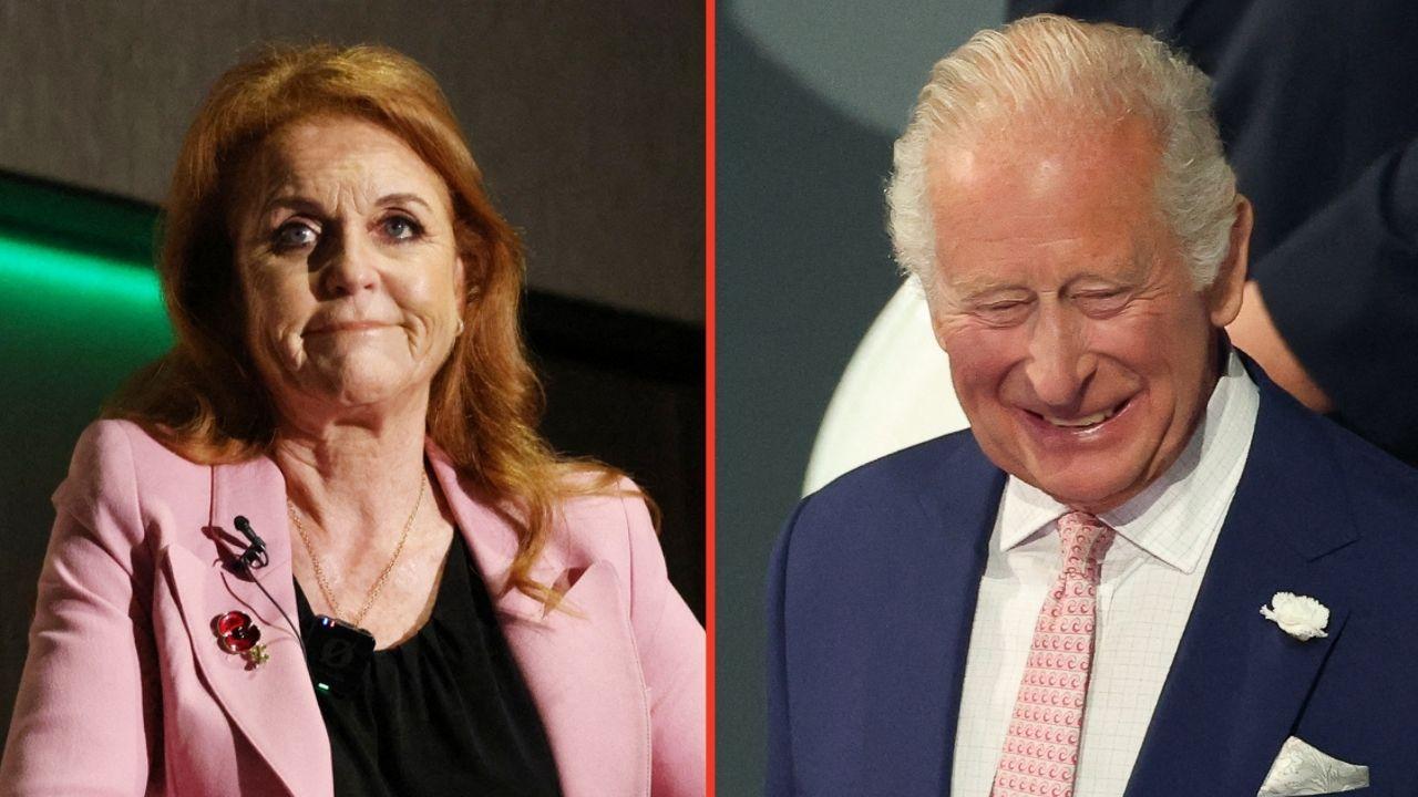 Split photos of Sarah Ferguson and King Charles
