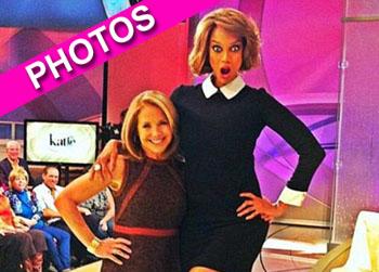 //tyra banks towers over katie