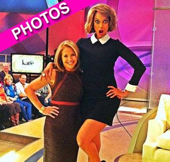 //tyra banks towers over katie