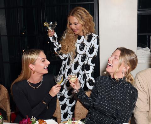 rachel zoe raises a toast to curateurs holiday supper with specialty tanqueray cocktails in los angeles california on tuesday november th