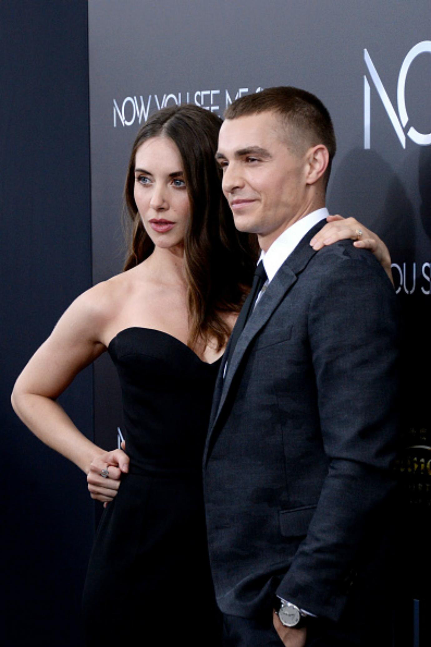 Alison Brie and Dave Franco pose on the red carpet.