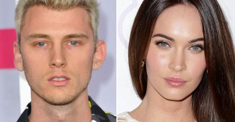 Split photo of Machine Gun Kelly and Megan Fox.