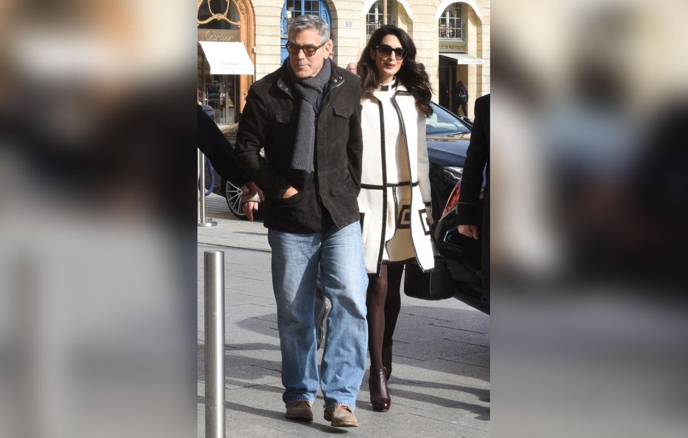 George Clooney Amal Baby Furniture Shopping Paris Photos