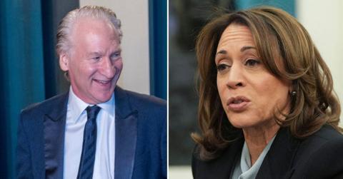 Composite photo of Bill Maher and Kamala Harris