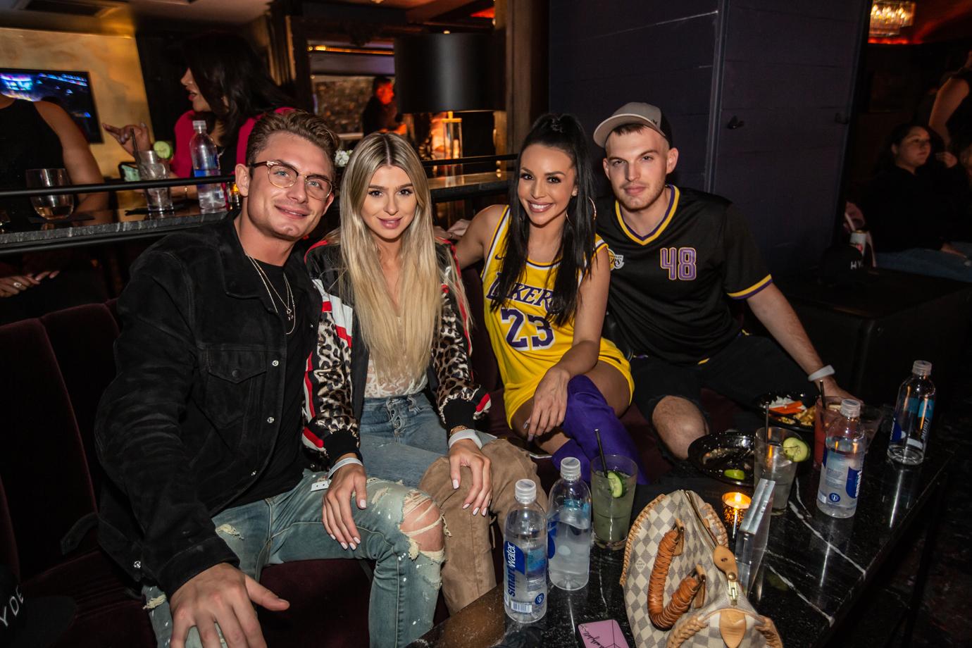 Scheana Shay and James Kennedy attend the unveiling of the newly remodeled Hyde Lounge at STAPLES Center