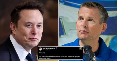 Photo of Elon Musk and Andreas Mogensen