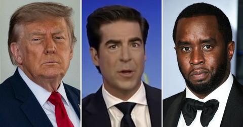 A photo of Donald Trump, Jesse Watters, and Sean "P. Diddy" Combs