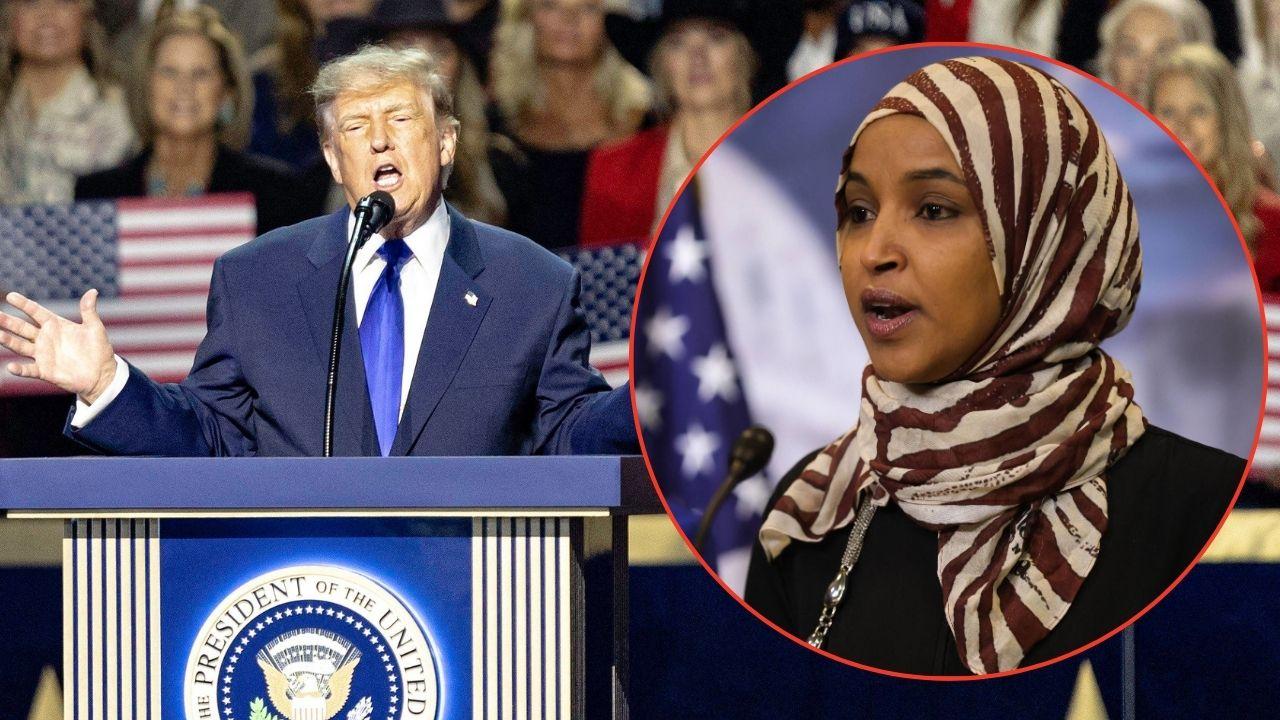 Picture of Donald Trump and Ilhan Omar