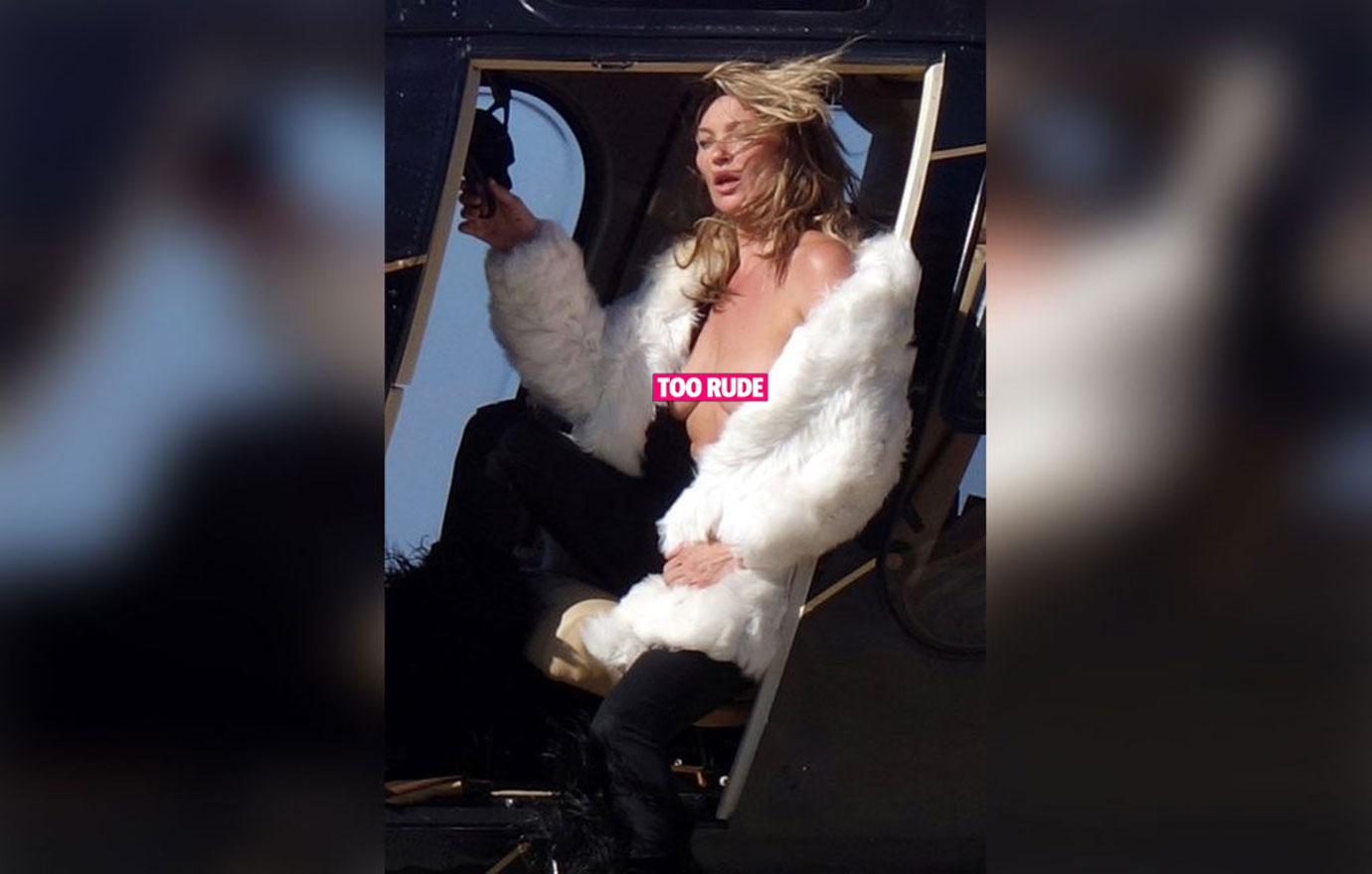 // Kate moss wild nipples helicopter shoot