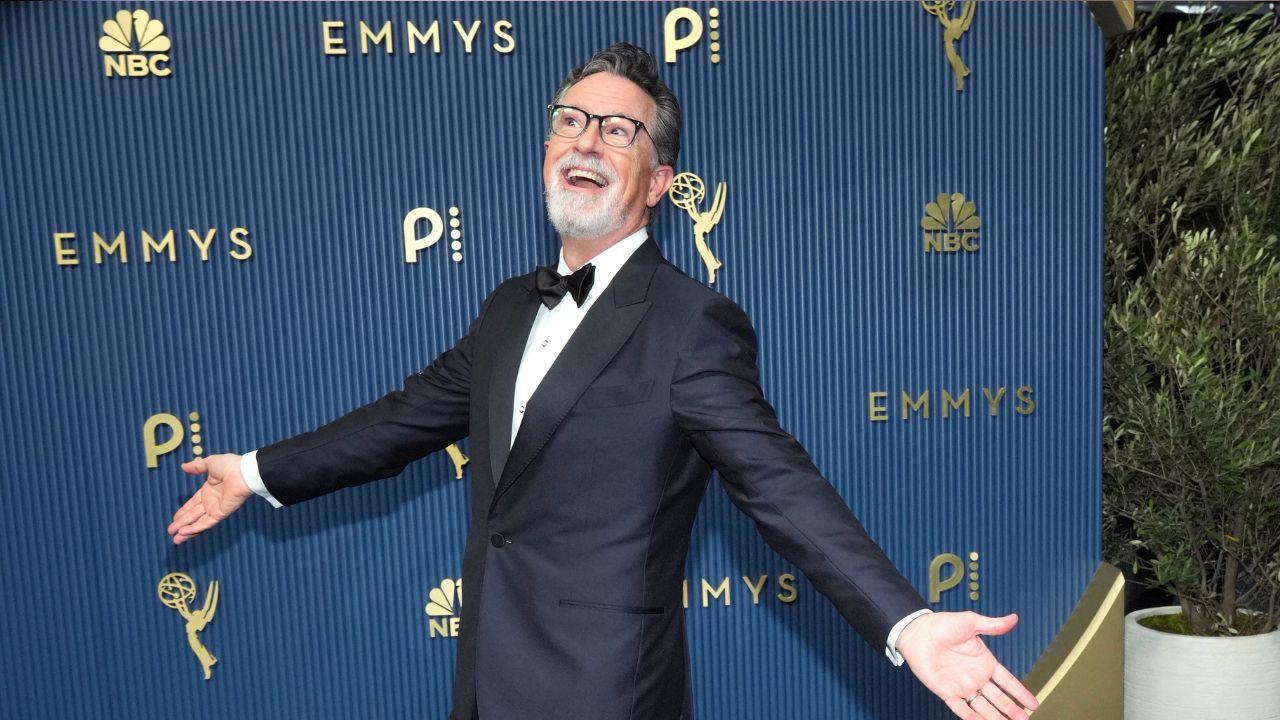 Stephen Colbert debuted a bushy gray beard at the Emmys.