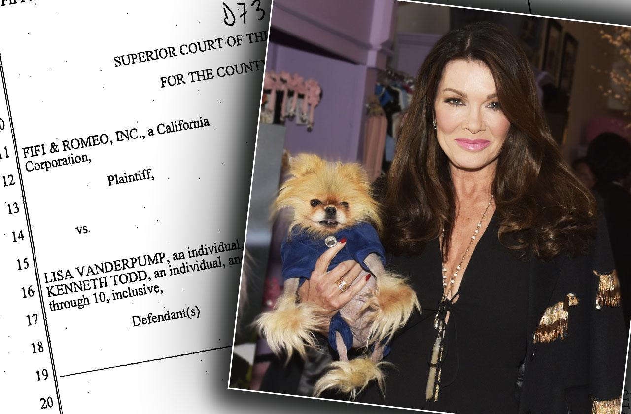 lisa vanderpump sued dog clothes giggy