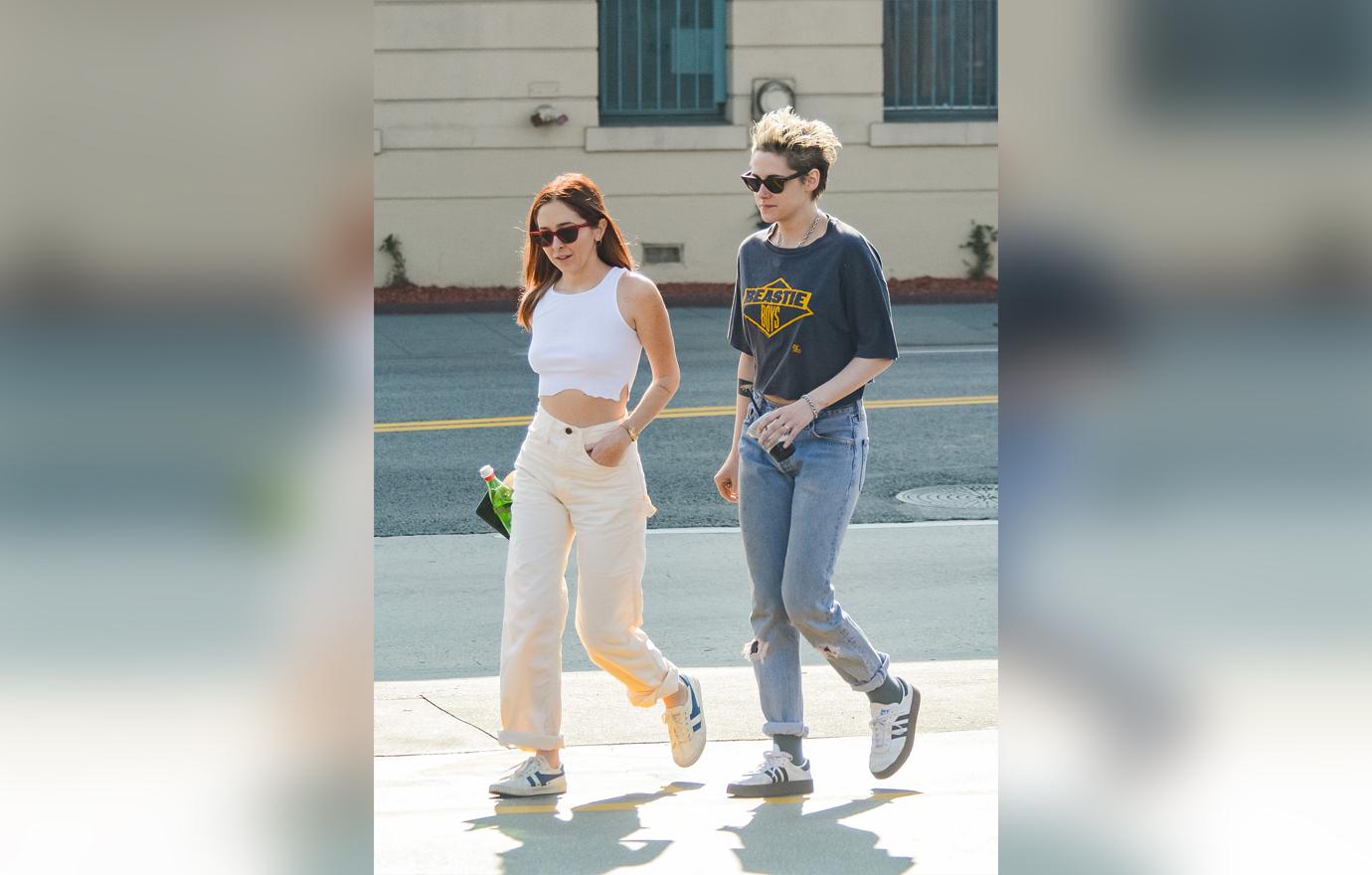 Kristen Stewart and Sara Dinkin Walking Together