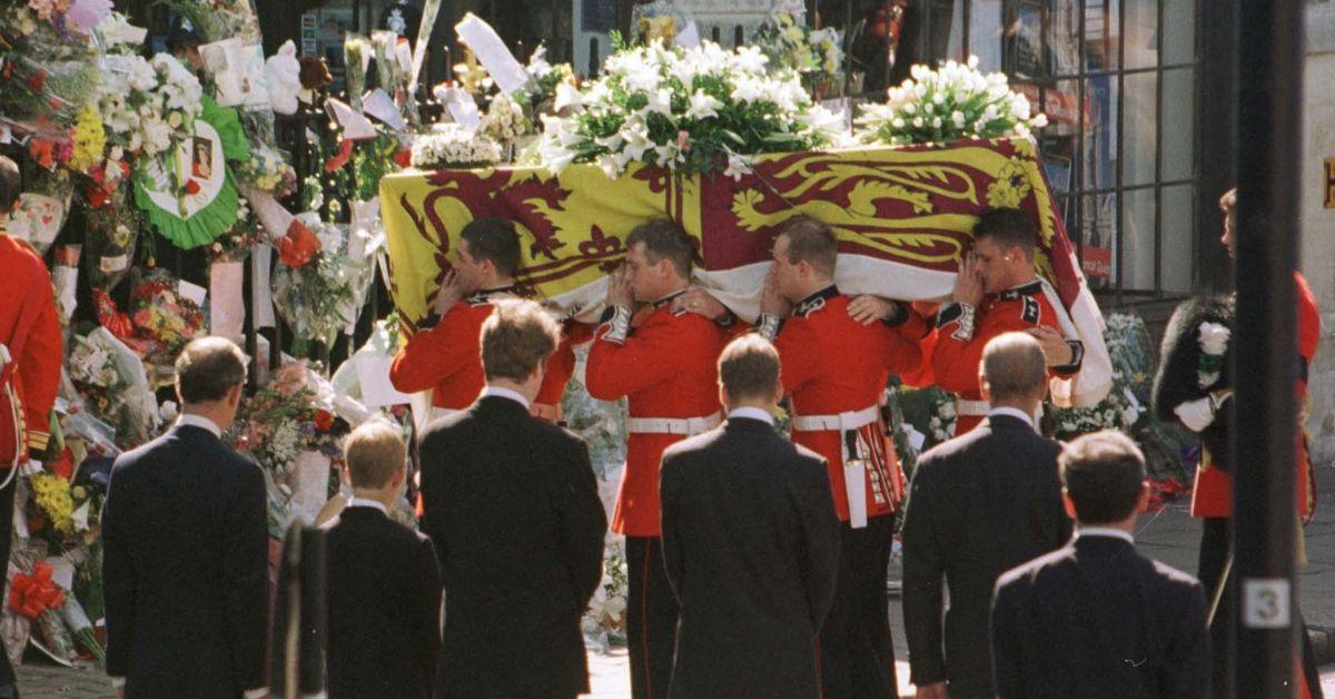 Photo of Prince Charles, Prince Harry, Lord Charles Althorp, Prince William and Prince Philip