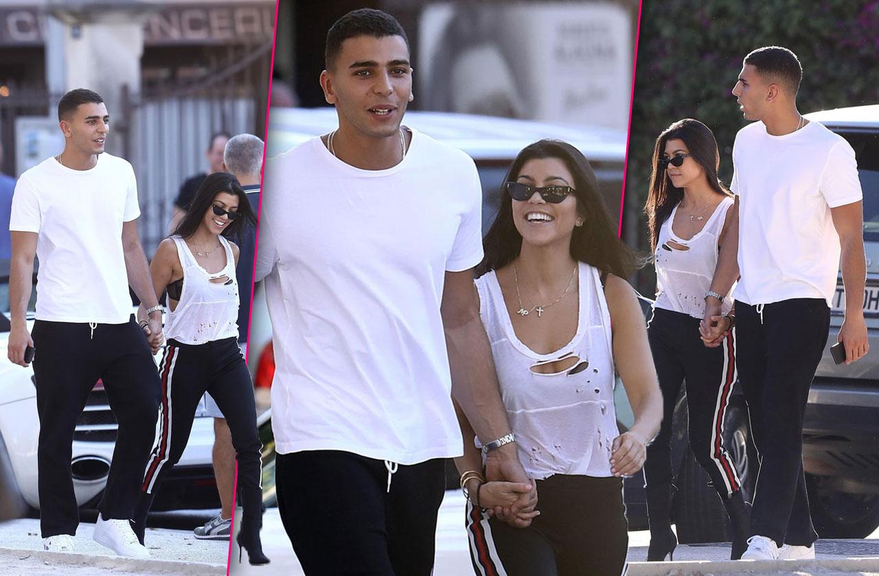 Kourtney Kardashian Younes Bendjima Holding Hands Saint Tropez