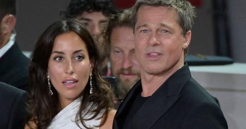 Photo of Ines de Ramon and Brad Pitt