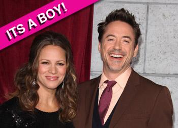 //robert downey jr wife baby boy