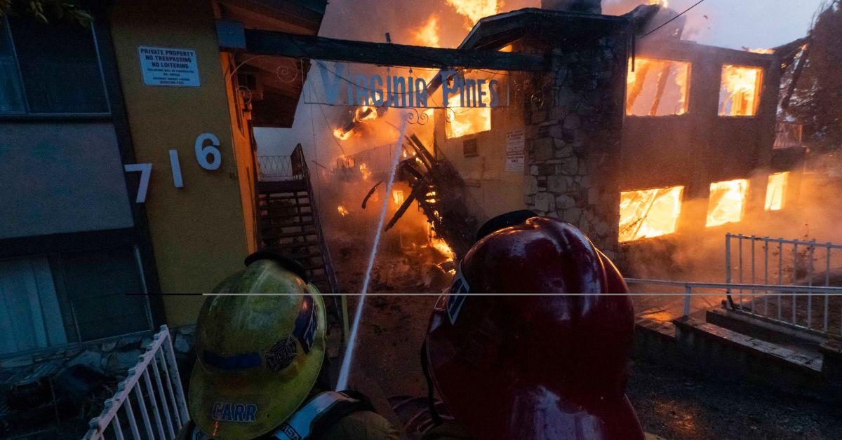 Photo of the Eaton Fire in Los Angeles.