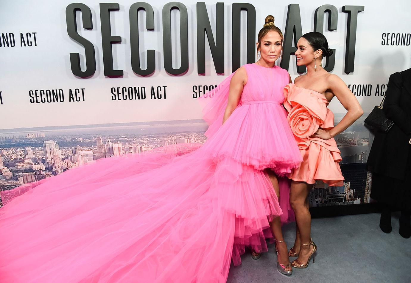 Jennifer Lopez Hot Pink Dress Second Act Premiere