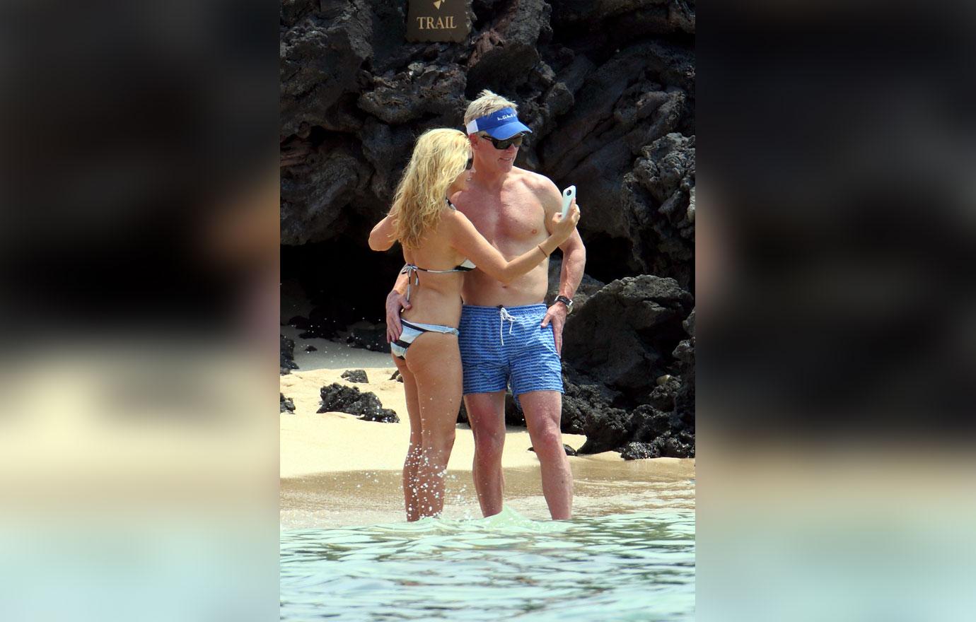 //Camille Grammer Bikini Beach Fiance