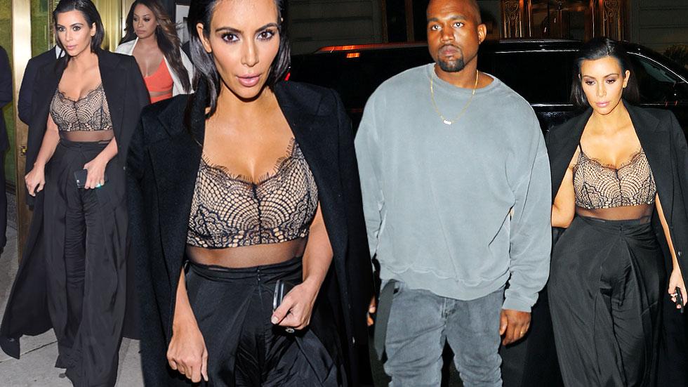 Kim Kardashian and Kanye West Dine at Zuma NYC