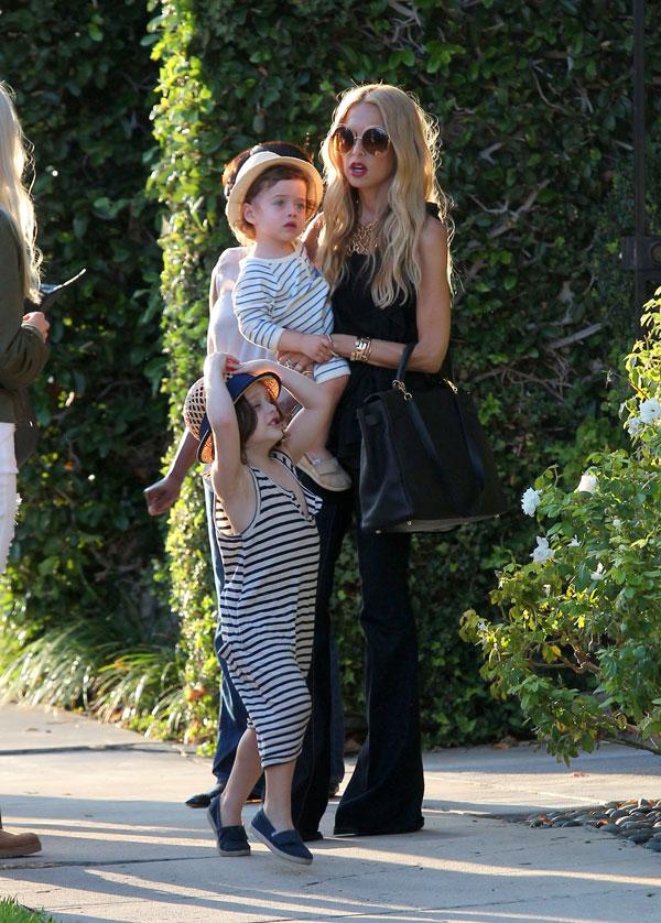 Scary! Skeletal Rachel Zoe's Sleeveless Top Reveals Super Thin Arms --  Smaller Than Her Kids!