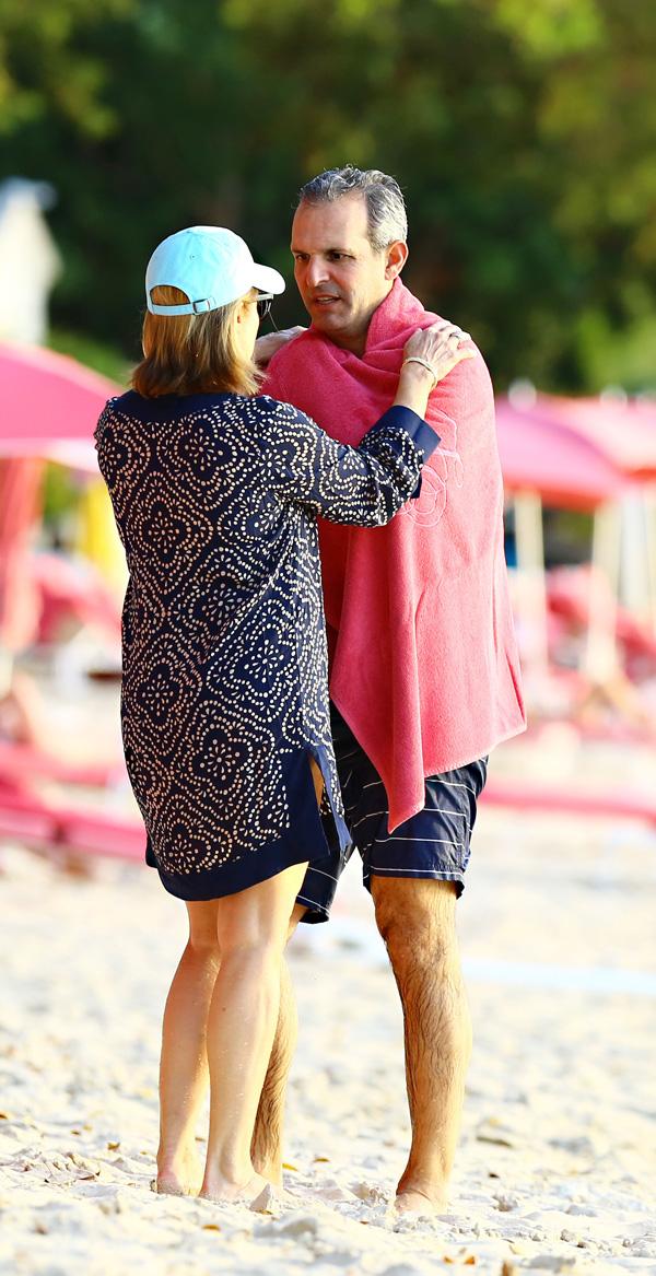 Katie Couric Beach Body Husband John Molner Barbados