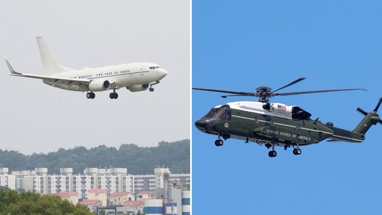 The president's chopper came within a mile of an Envoy Air jet leaving Reagan National Airport.