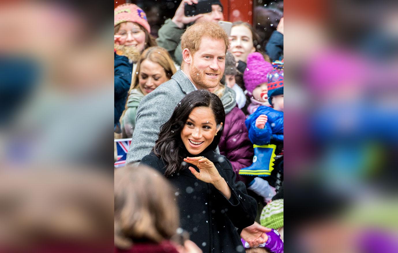 Meghan Markle Prince Harry Bristol Snow PDA