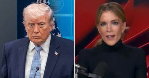 split image of Donald Trump and Megyn Kelly