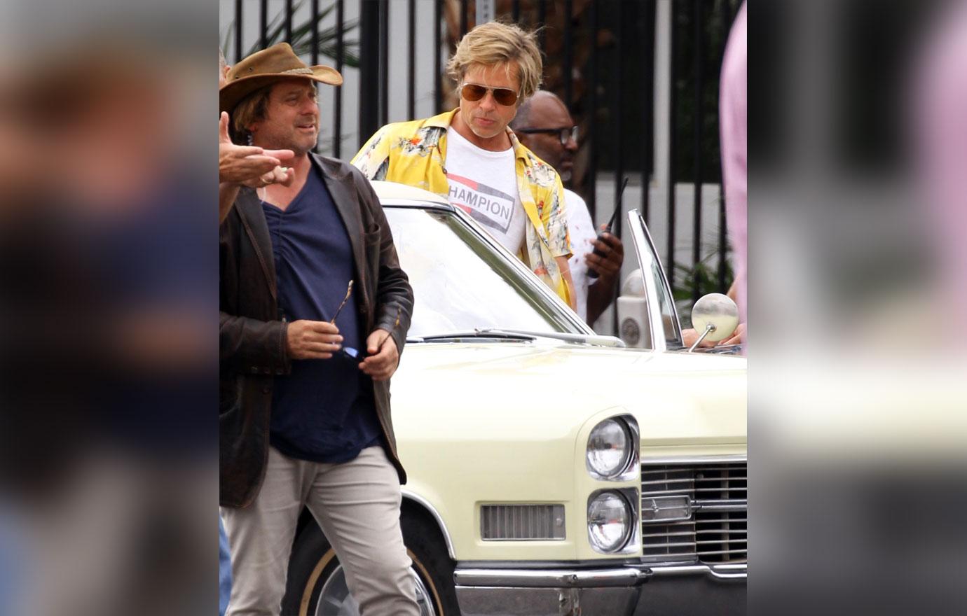 //brad pitt shoots scenes for new movie photos