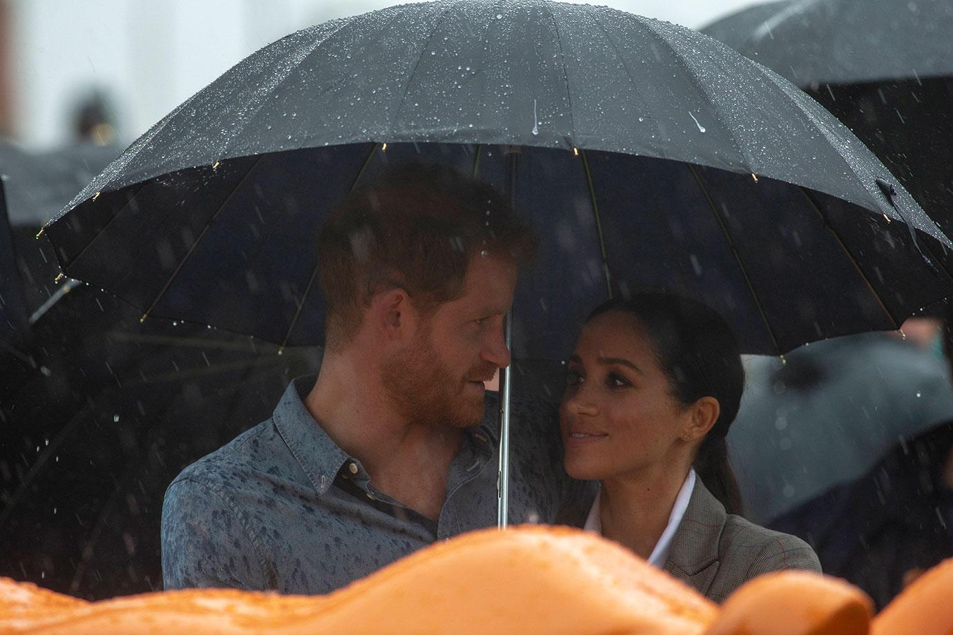 Meghan Markle Prince Harry PDA Smiles Australia