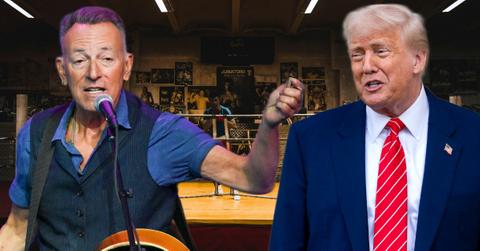 photo of Springsteen and Trump
