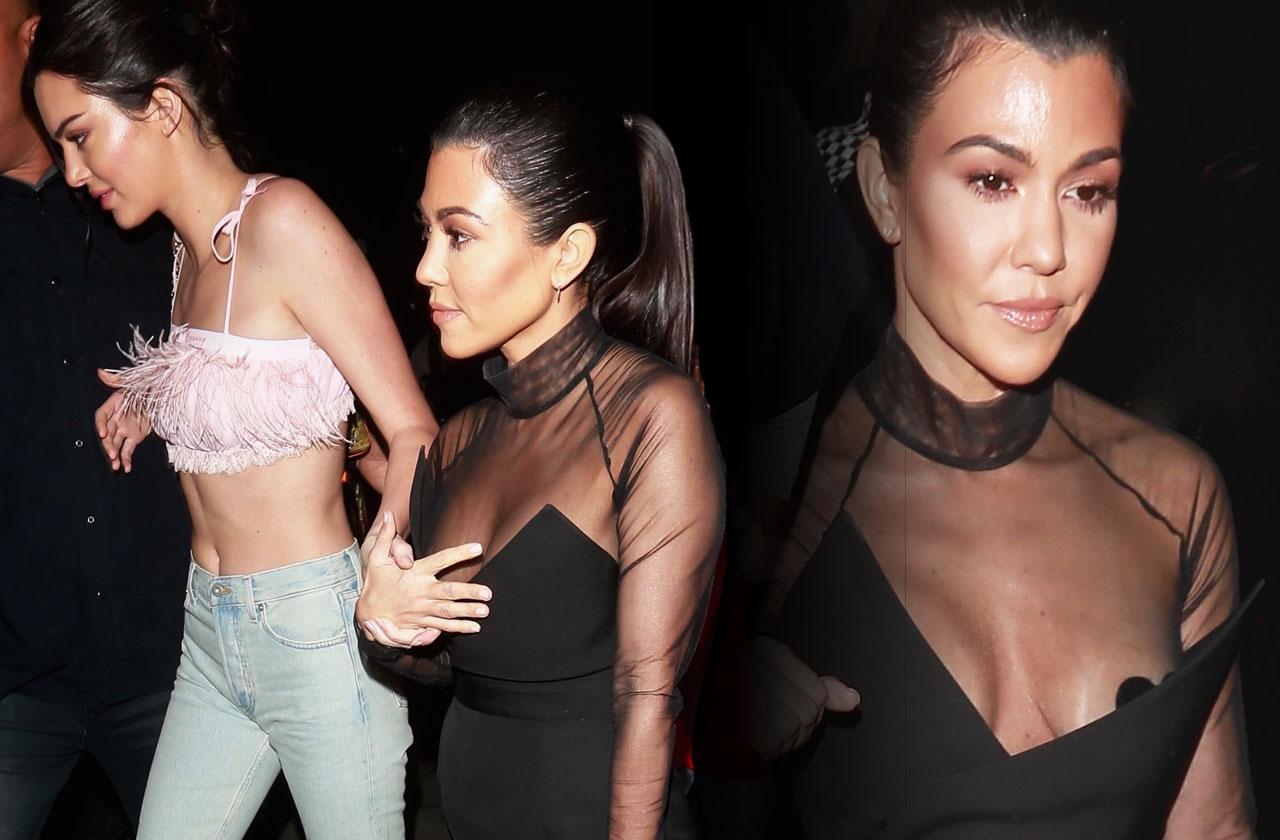 Kourtney Kardashian Suffers Boob Wardrobe Malfunction With Nip Pasties