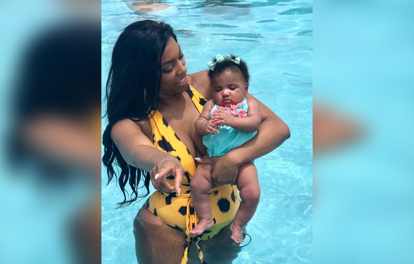 Porsha Williams With Daughter Pilar In A Pool