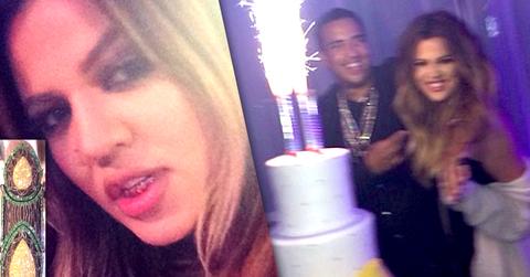 //khloe kardashian french montana jewelry ring diamonds birthday pp