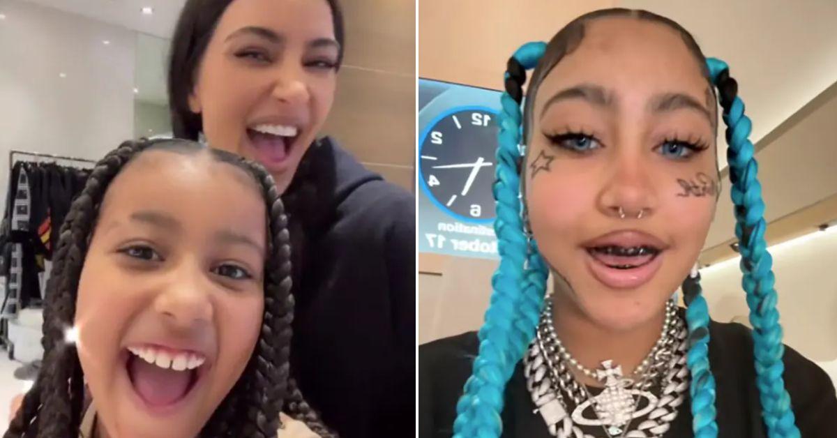 kim kardashian defends daughter north west fake tattoos spark backlash