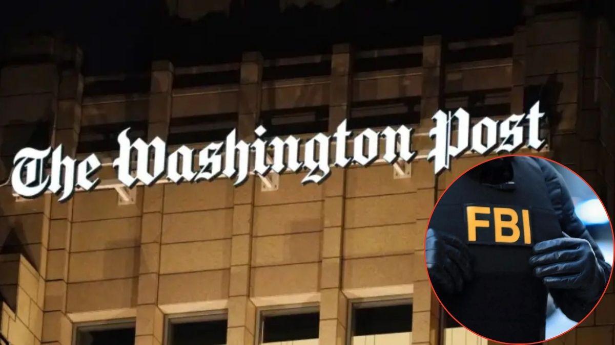 Composite photo of the Washington Post building and the FBI