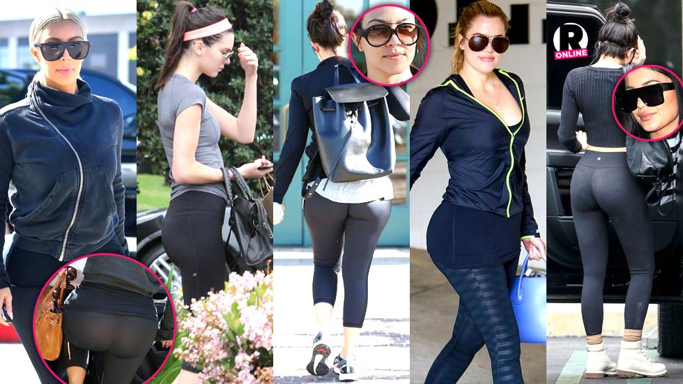 Stretched Thin! 10 Photos Of Kim Kardashian & Her Sisters Wearing Their