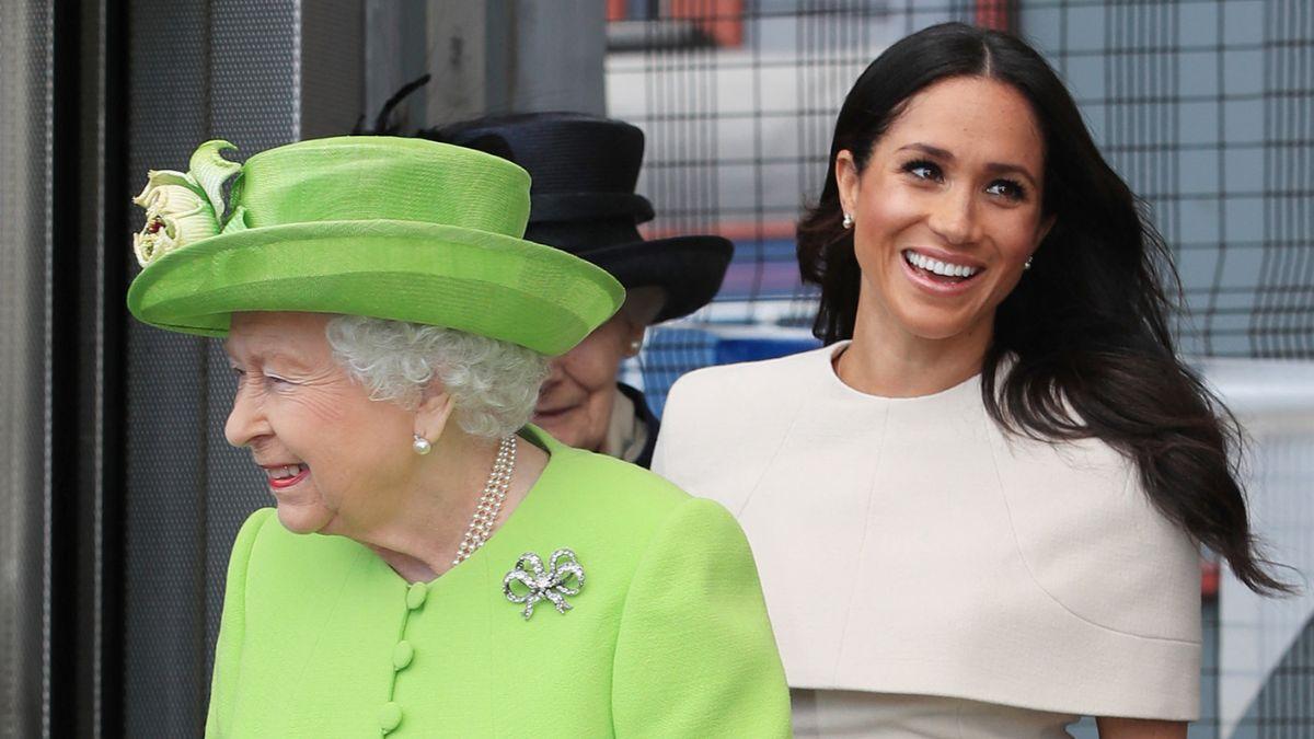 Photo of Queen Elizabeth and Meghan Markle