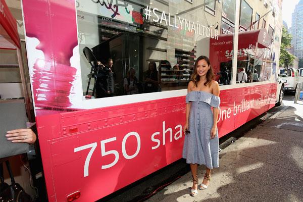 Jamie Chung Visits Sally Beauty Mobile Nail Studio In New York