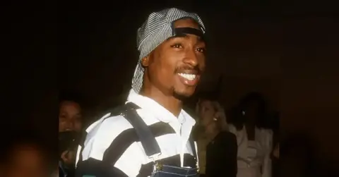 Photo of slain rapper Tupac Shakur.