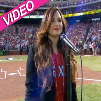 //demi lovato national anthem video world series