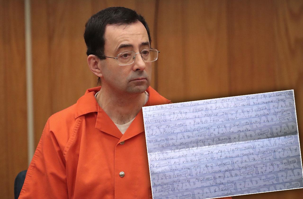 Larry Nassar Claims Innocence Letter