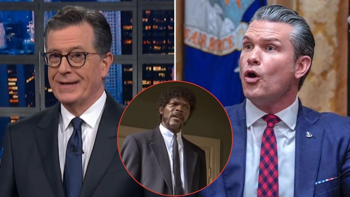 Stephen Colbert, Pete Hegseth, Pulp Fiction