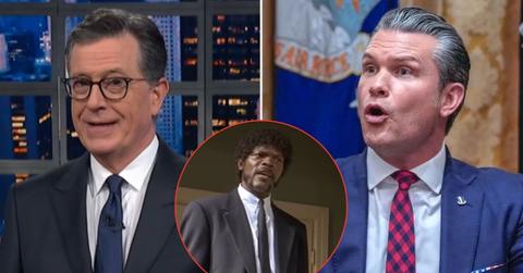 Stephen Colbert, Pete Hegseth, Pulp Fiction