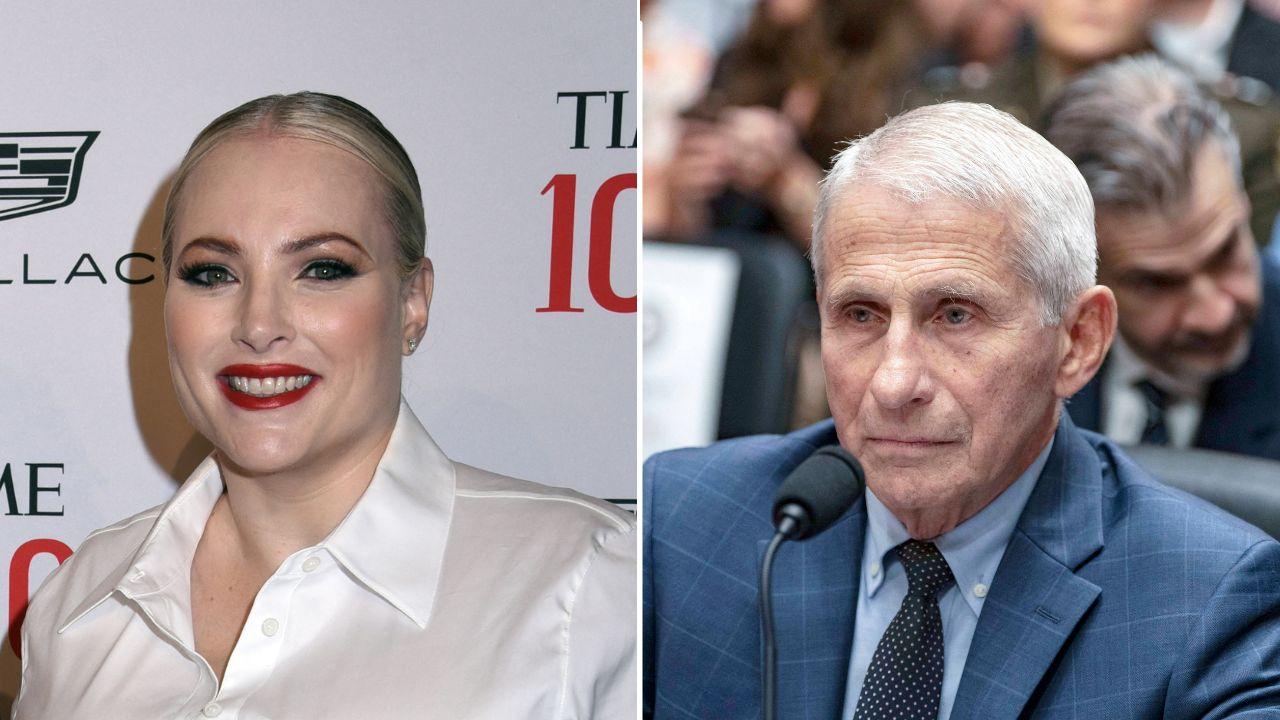 A photo of Meghan McCain alongside a photo of Dr. Anthony Fauci