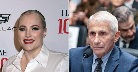 A photo of Meghan McCain alongside a photo of Dr. Anthony Fauci