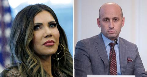 Composite photo of Kristi Noem and Stephen Miller