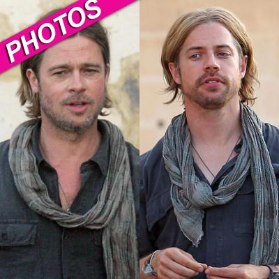 Take Two! Brad Pitt's Body Double Steps On Set For Zombie Flick